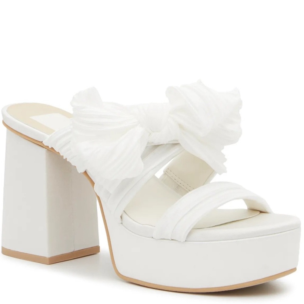 Dolce Vita White Brooks Platform Heels